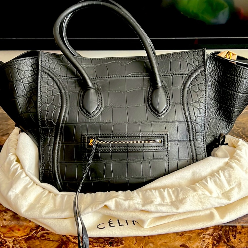 Authentic Celine Croc Phantom Handbag.